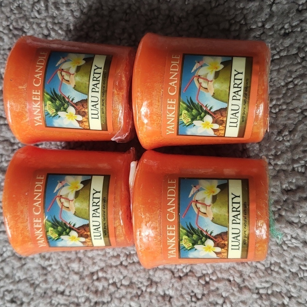 Yankee candle votive lot of 4 luau party